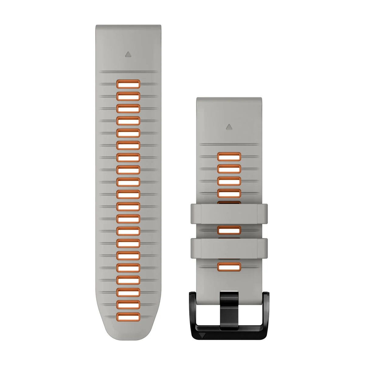 Garmin QuickFit 26-klokkeremmer, Tåkegrå/oransje silikon - Image 2