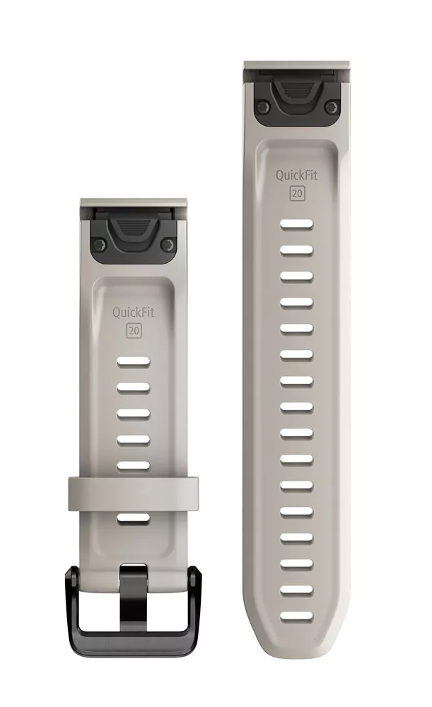 Garmin QuickFit 20-klokkeremmer, lys sandfarget silikon - Image 3