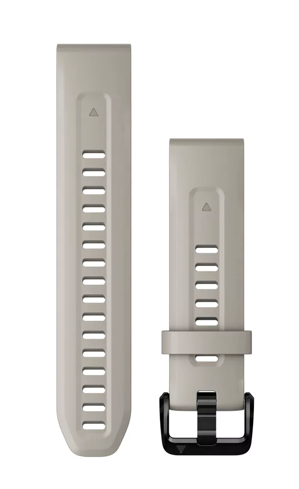 Garmin QuickFit 20-klokkeremmer, lys sandfarget silikon - Image 2