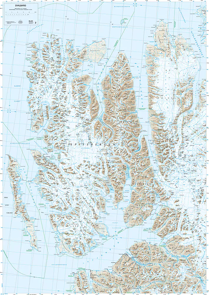 Svalbard Nordvest, 1:250 000 – (S250) Blad 2