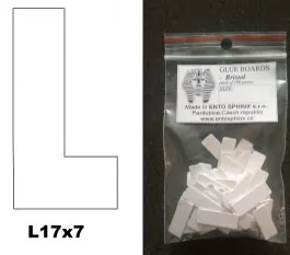 Oppklebingsplater – Mounting boards &laquo;Bristol&raquo;- 100 stk – L17x7 – 27.926