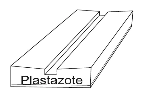 Spennbrett av plastazote – Vinklet, mellomrom 12.0mm, listebredde 60mm, lengde 30cm - Image 2