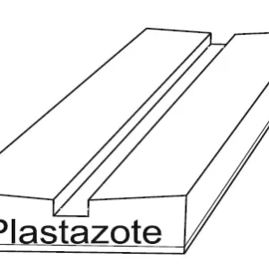 Spennbrett av plastazote – Vinklet, mellomrom 14.0mm, listebredde 70mm, lengde 30cm