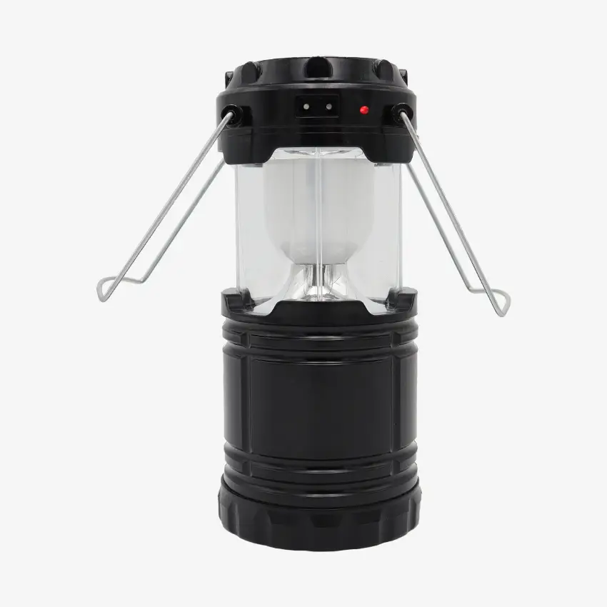 Campinglampe – LED-lanterne med bærehåndtak (Sort) - Image 2